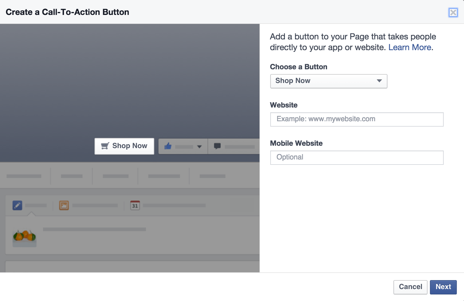 facebook call to action button 3