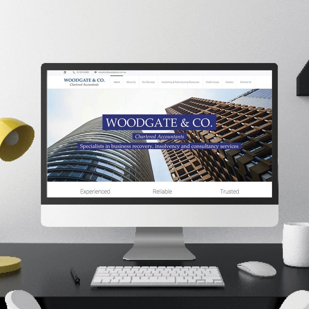 woodgate & co corporate website design